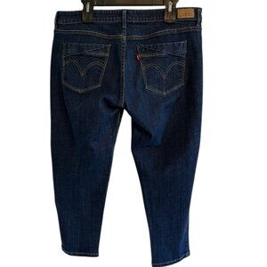 Levi Strauss Women's Denim Capri Jeans Sz 16 Blue Mid Rise Straight Leg 36x23